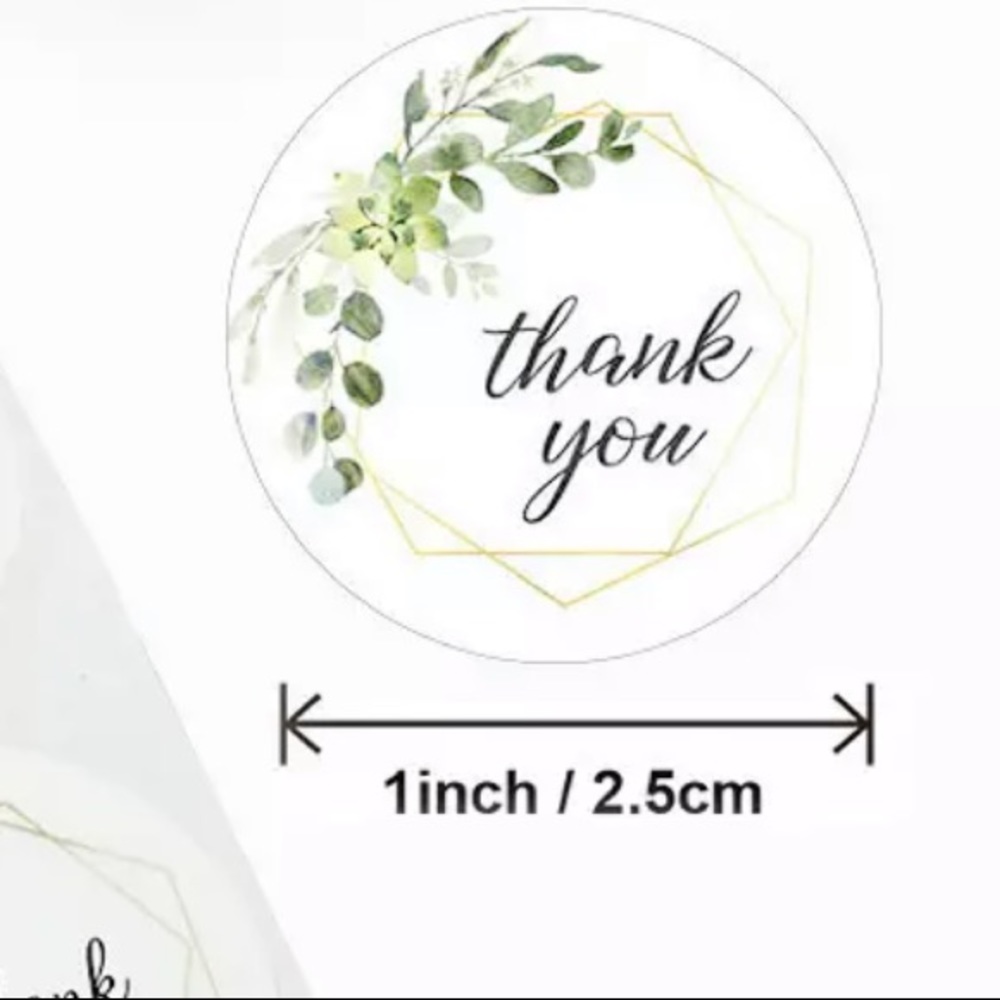 500 Thank You Stickers 1” Rounds PRICE IS FIRM - Picture 2 of 3